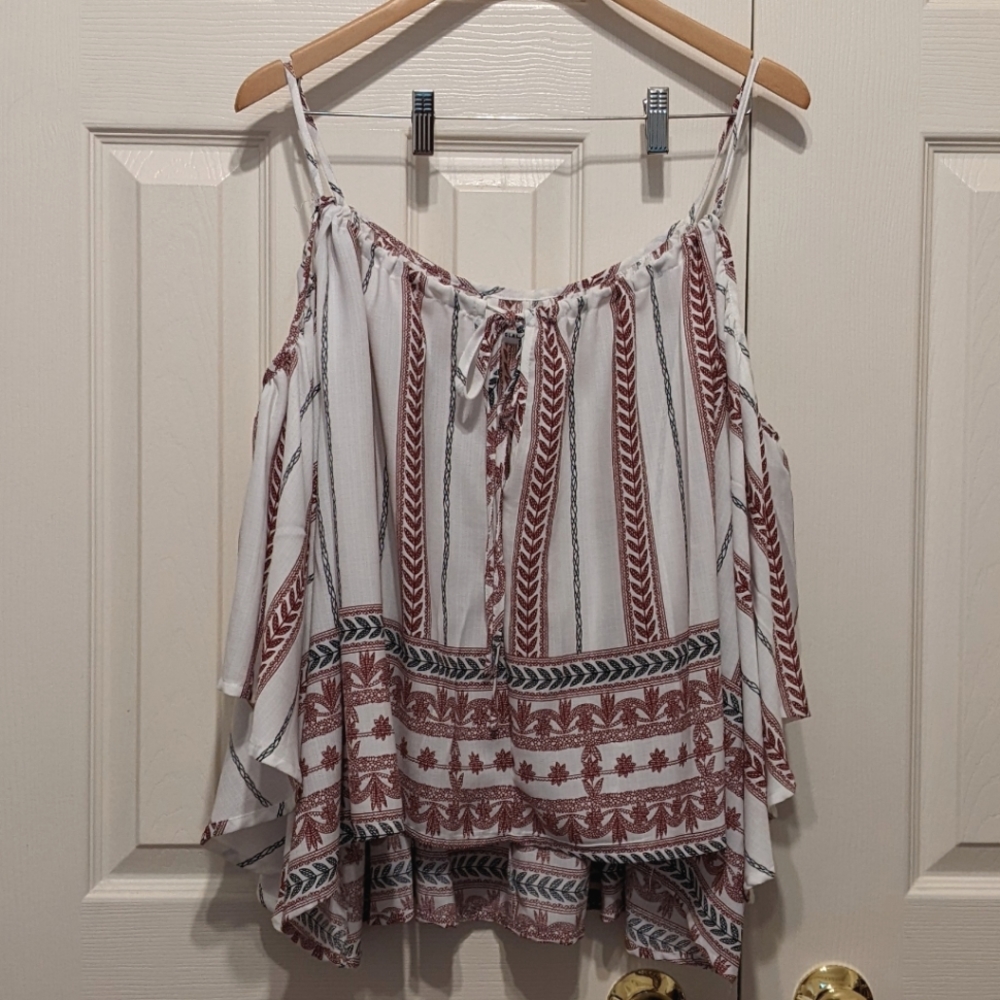EUC boho butterfly sleeve blouse